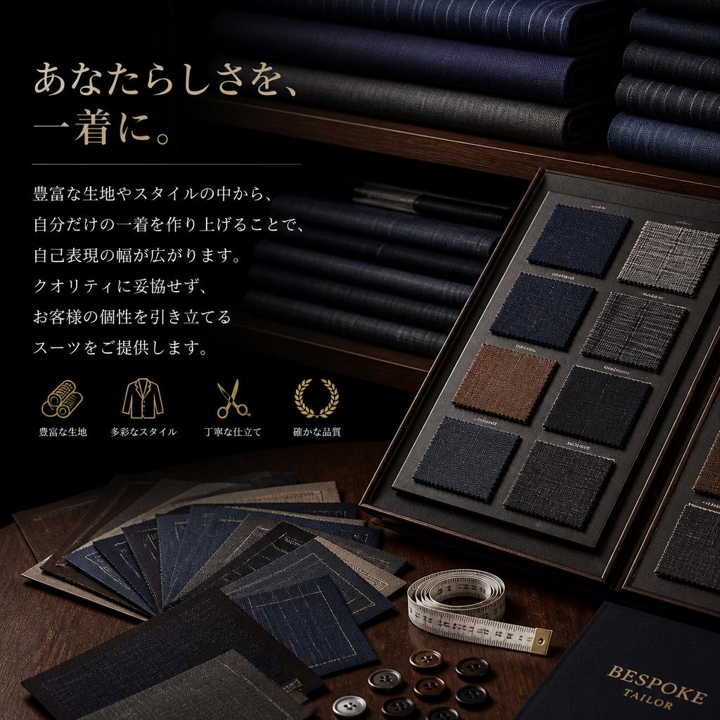 魅力的な自己表現を可能にするスーツ